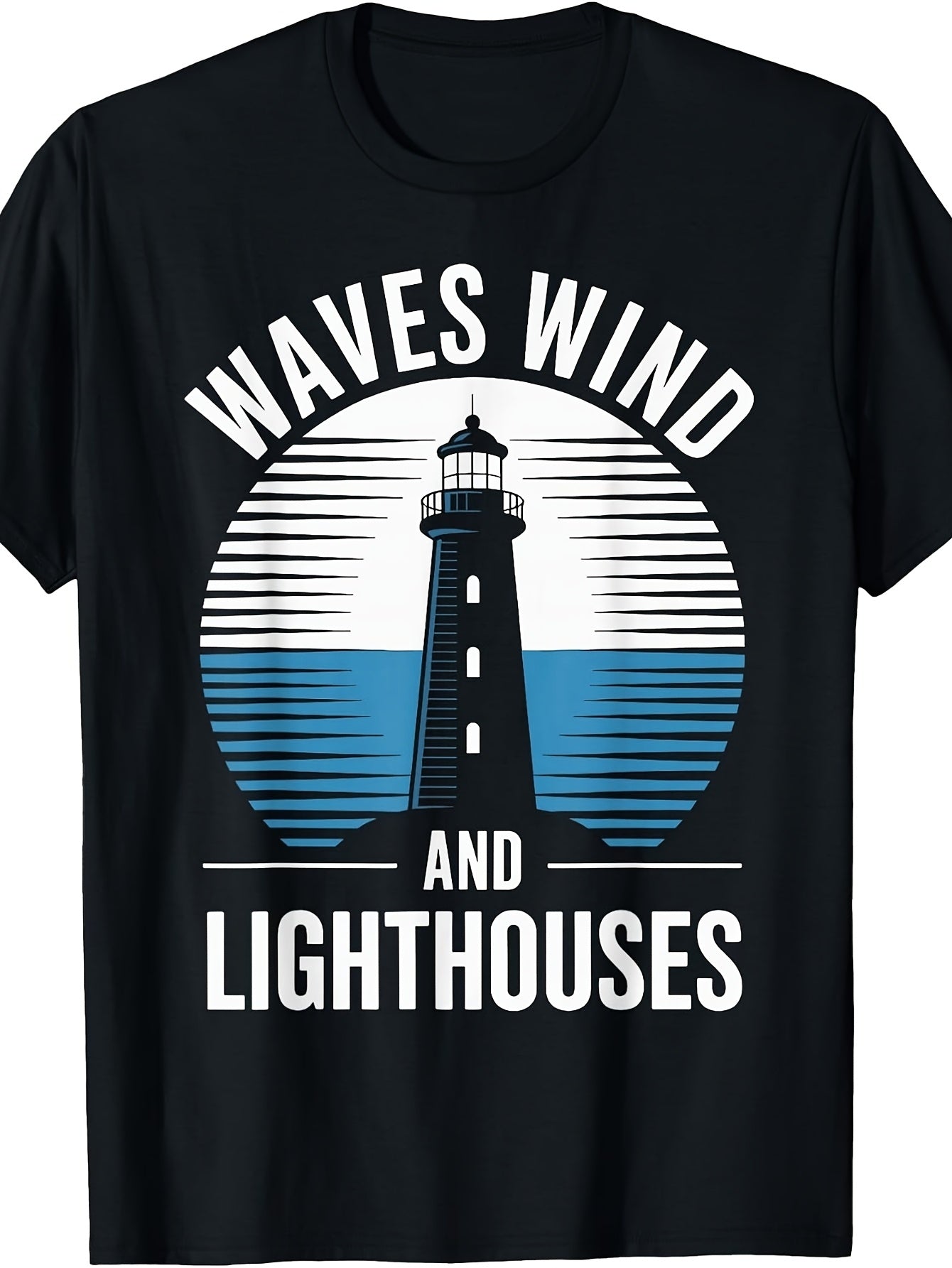 Waves Wind And Lighthouses Funny Lighthouse T-Shirt