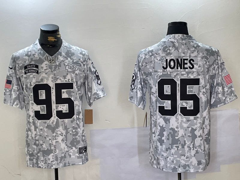 Men's Kansas City Chiefs Chris Jones #95 Arctic Camo 2024 Salute to Service Limited Jersey1