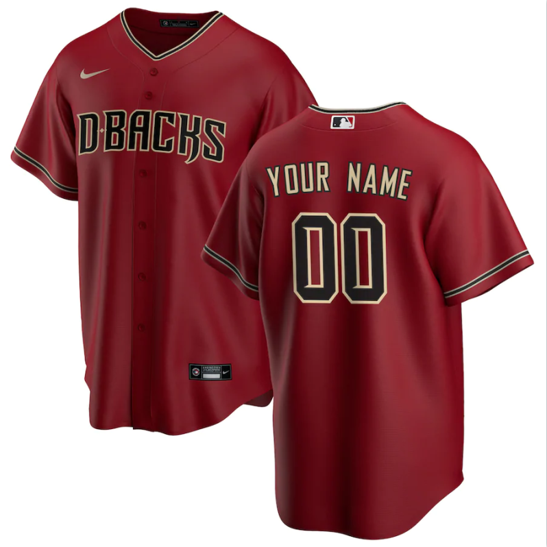 Men's Arizona Diamondbacks Red Custom Stitched Baseball Jersey1