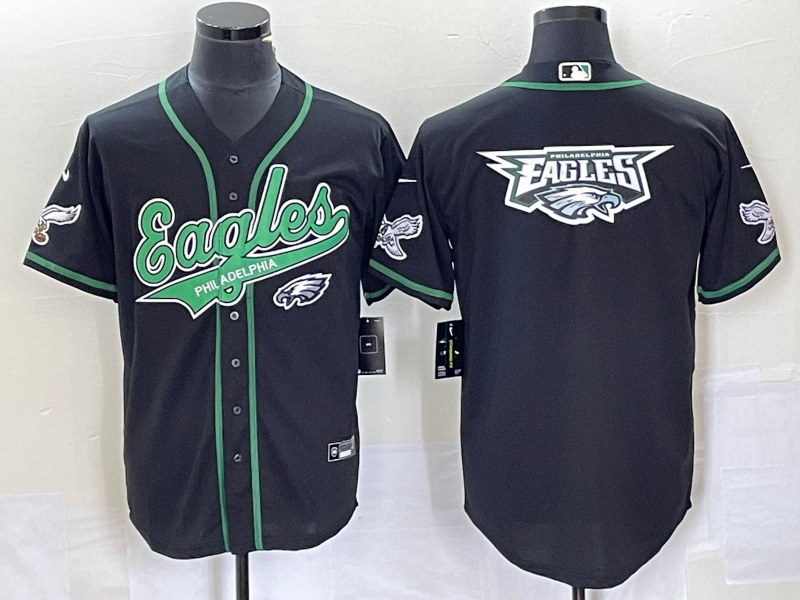 Men's Philadelphia Eagles Black Game Jersey1