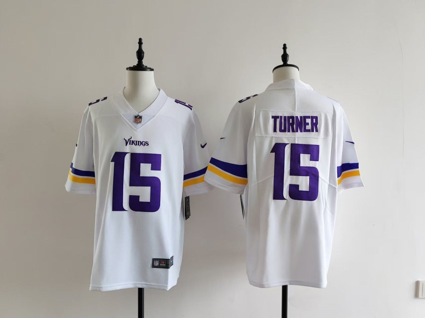 Men's Minnesota Vikings Dallas Turner Nike Jersey - White#15