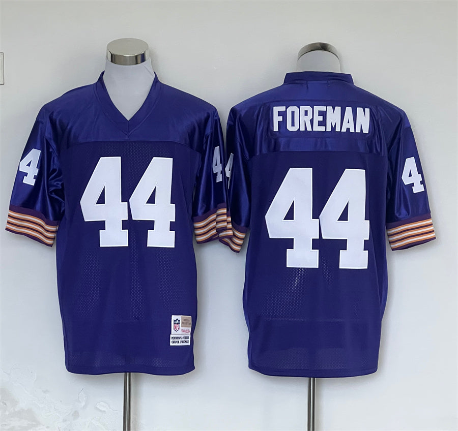Men's Minnesota Vikings Chuck Foreman Purple Legacy Replica Jersey1