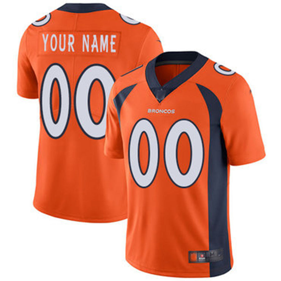 Custom1 Denver Broncos Orange Vapor Untouchable Player Limited Jersey1 Stitched Jersey1 American Football Jerseys