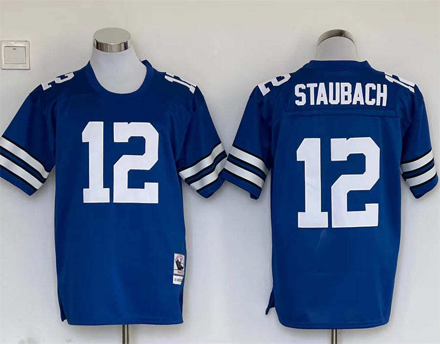 Men's Dallas Cowboys Roger Staubach Blue Legacy Replica Jersey1