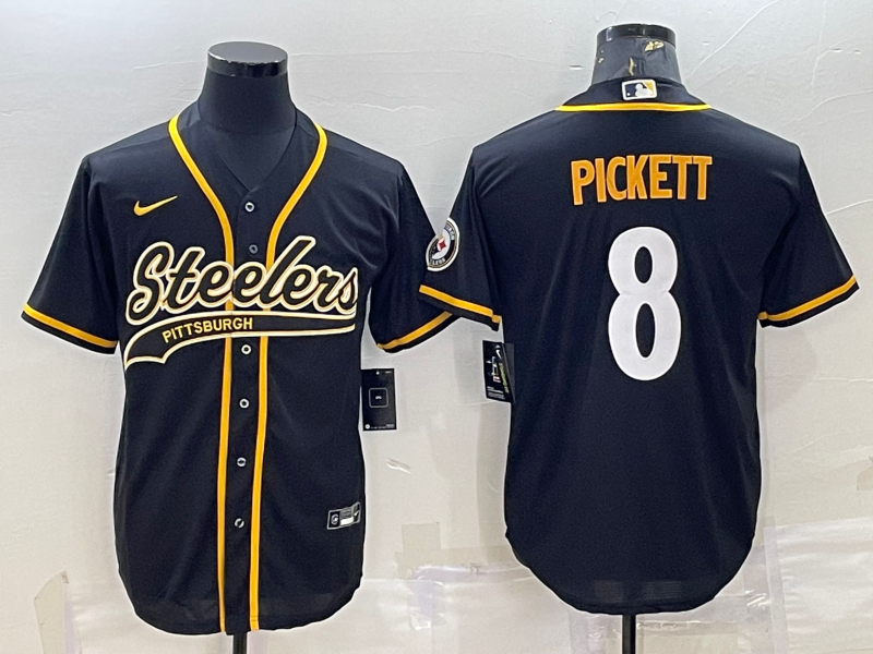 Men's Pittsburgh Steelers Kenny Pickett #8 Black Player Jersey1