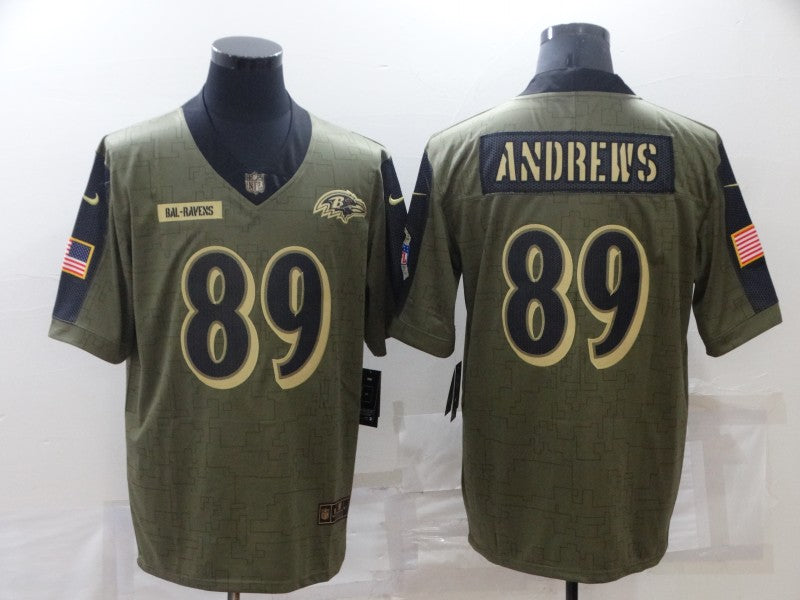 Men's Philadelphia Eagles Mark Andrews #89 Brown Game Jersey1