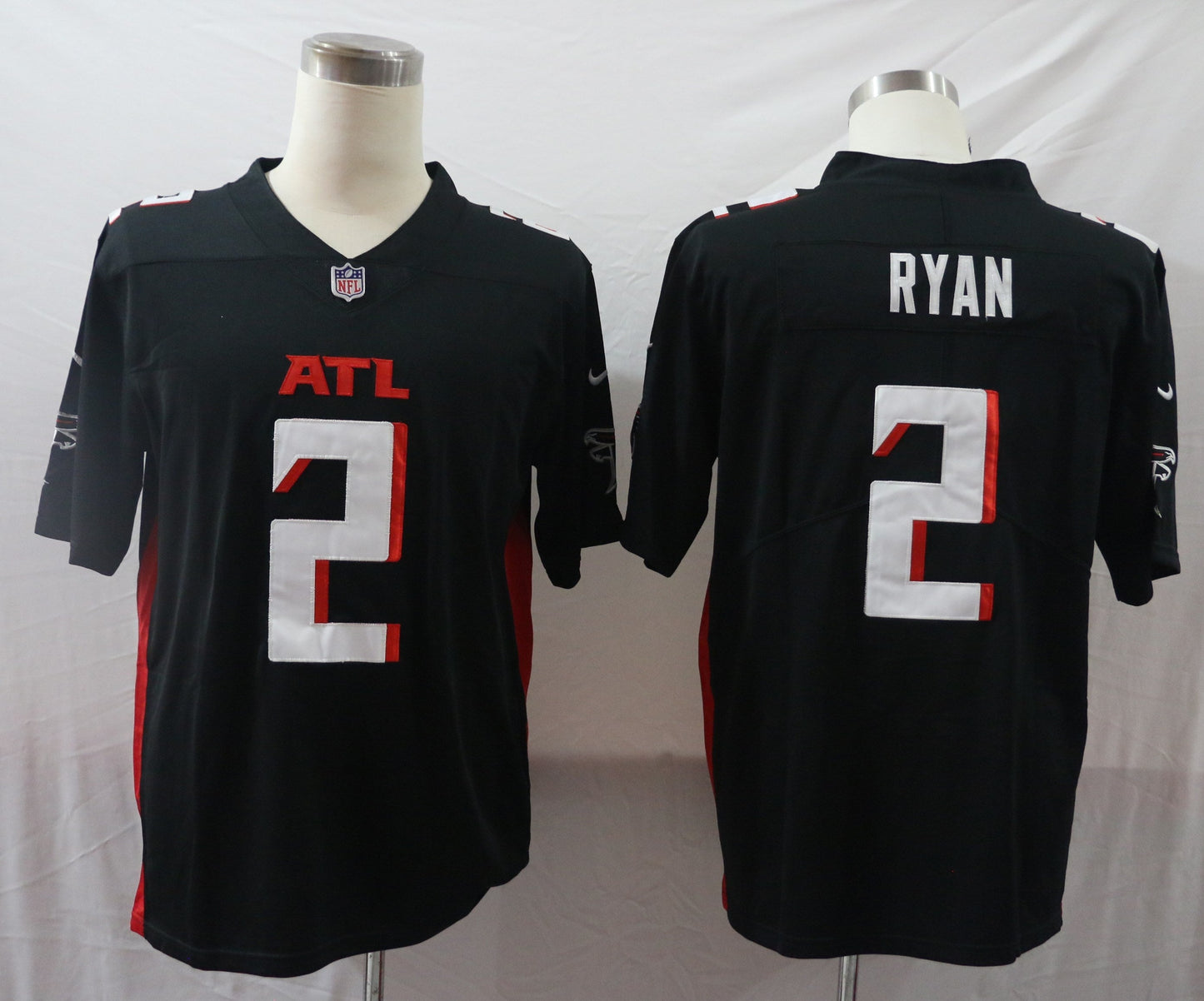 Men's Atlanta Falcons Matt Ryan #2 Black Game Player Jersey1