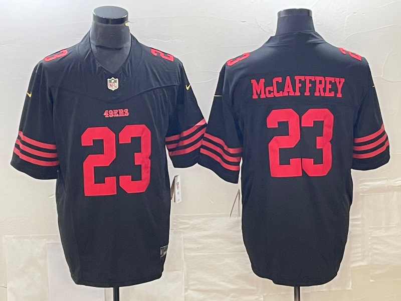 Men's San Francisco 49ers Christian McCaffrey #23 Black Game Jersey1