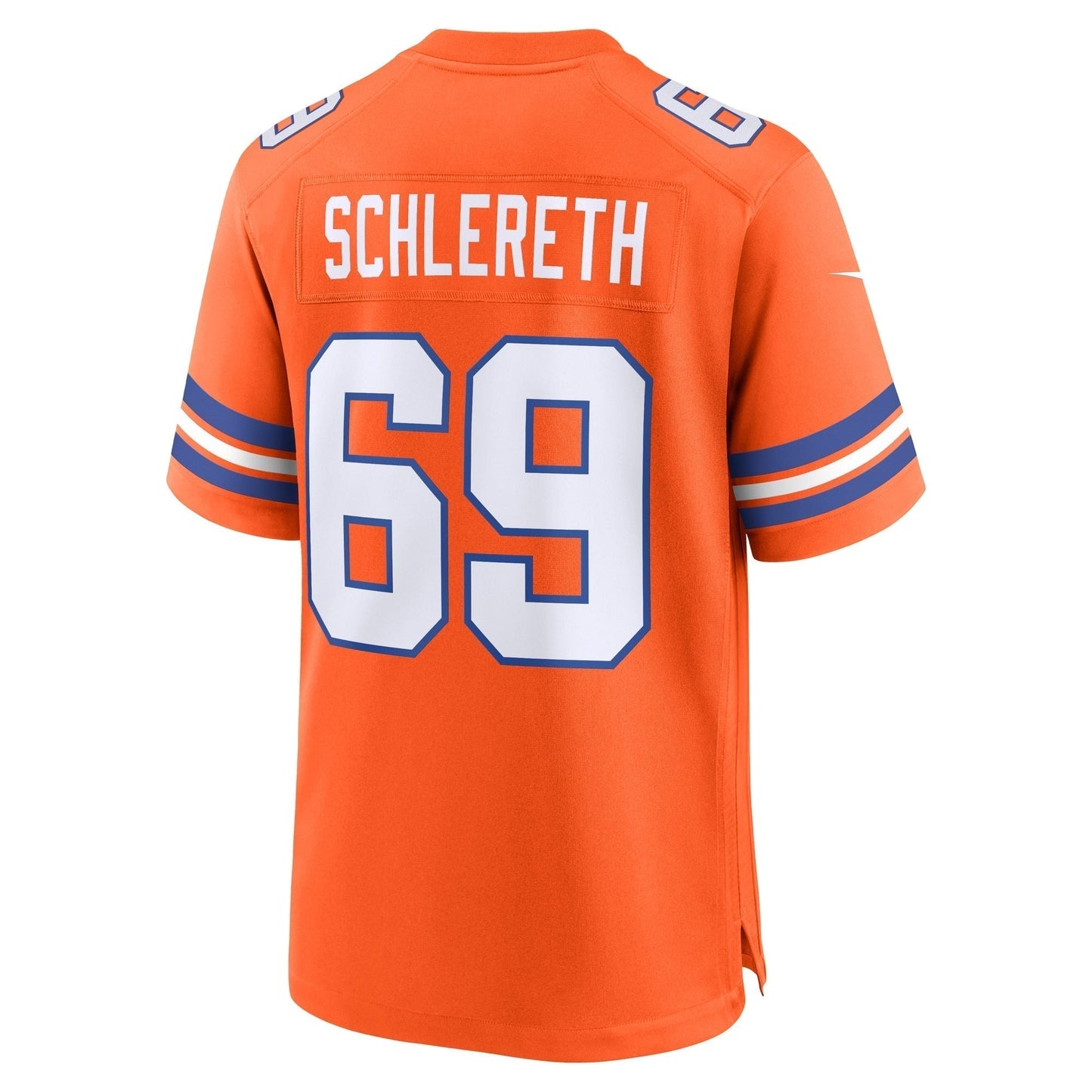 Mark Schlereth Denver Broncos Nike Mile High Collection 1977 Throwback Retired Game Jersey - Orange