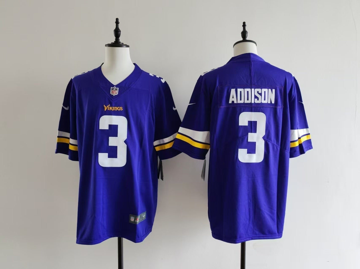 Men's Minnesota Vikings Jordan Addison Nike Jersey - Purple#3