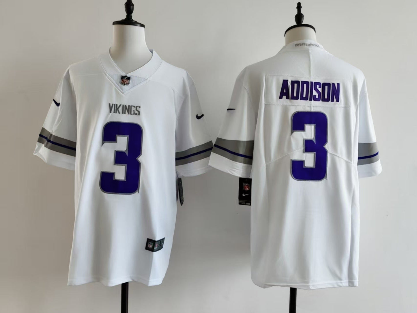 Men's Minnesota Vikings Jordan Addison Nike Jersey - White