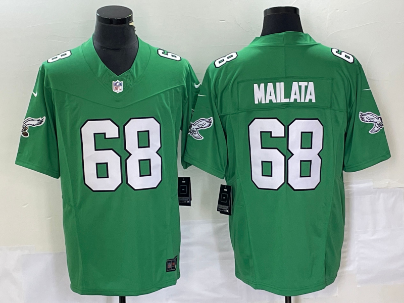 Men's Philadelphia Eagles Jordan Mailata #68 Kelly Green Game Jersey1