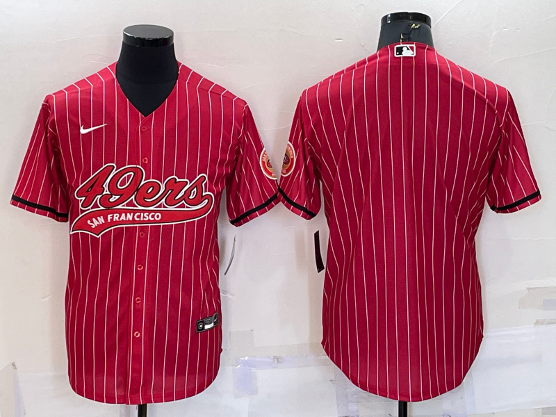 Men's San Francisco 49ers Red Blank Game Jersey1