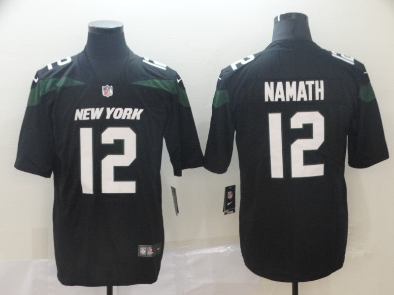Men's New York Jets Joe Namath Black Game Jersey1