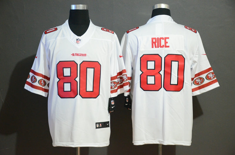 Men's San Francisco 49ers Jerry Rice #80 White Player Game Jersey1