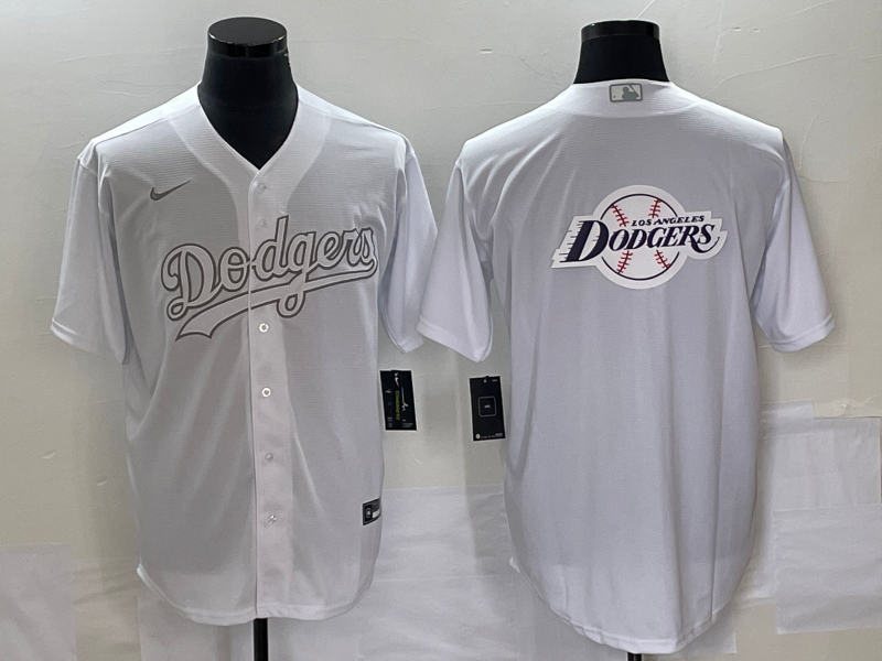 Men's Los Angeles Dodgers White Replica Team Jersey1