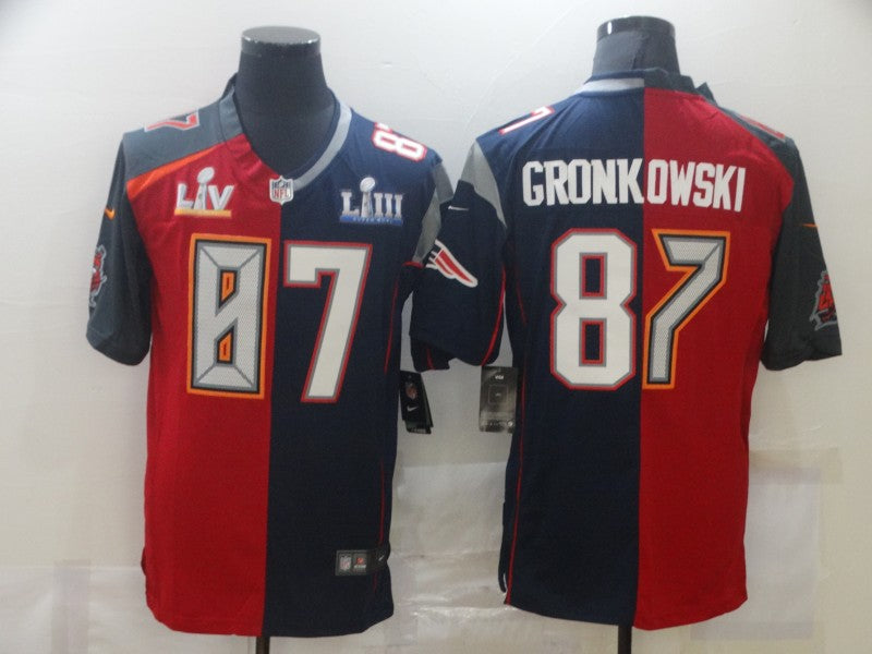 Men's Tampa Bay Buccaneers Rob Gronkowski #87 Red/Blue Game Jersey1