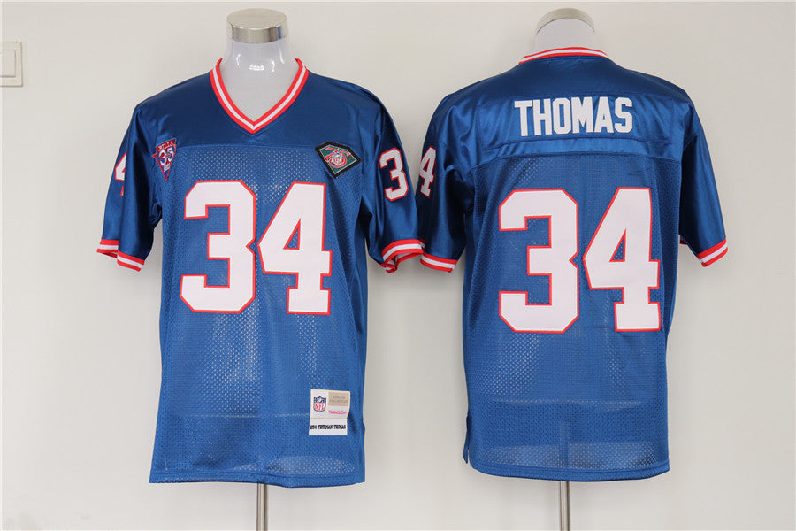Men's Buffalo Bills Thurman Thomas Blue Legacy Replica Player Jersey1