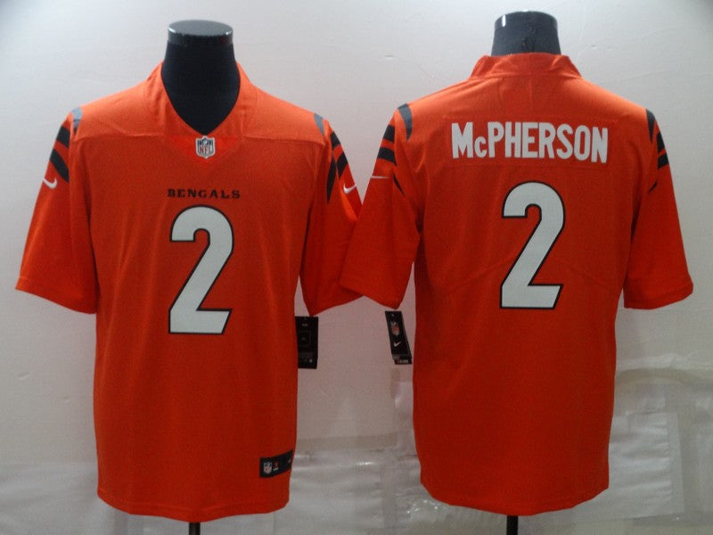 Men's Cincinnati Bengals Evan McPherson #2 Orange Game Jersey2