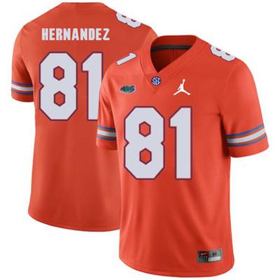 Men's Florida Gators 81 Hernandez Orange Jersey