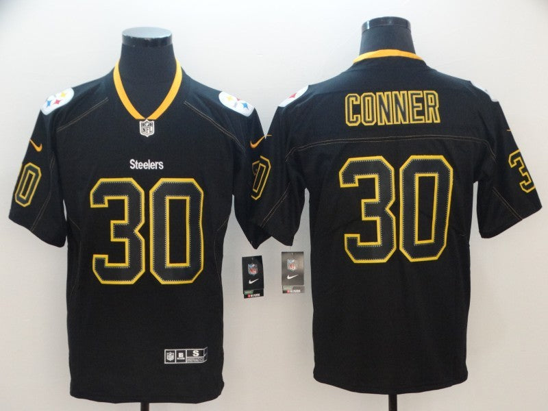 Men's Pittsburgh Steelers James Conner #30 Black Game Jersey1