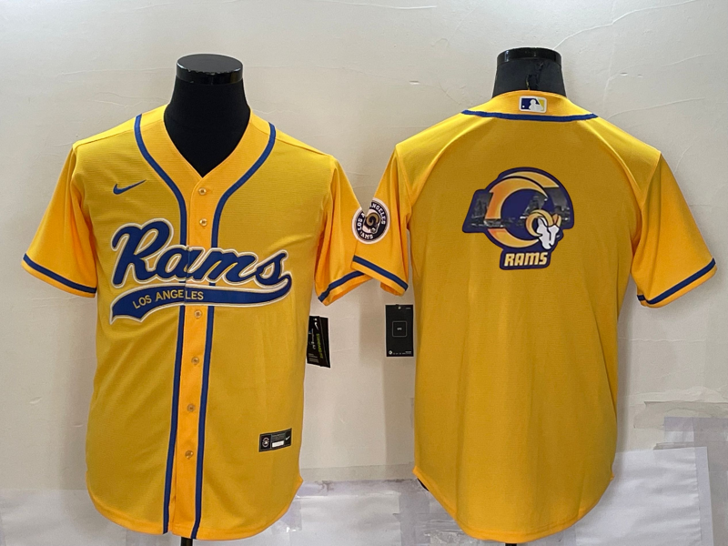 Men's Los Angeles Rams Yellow Game Jersey1