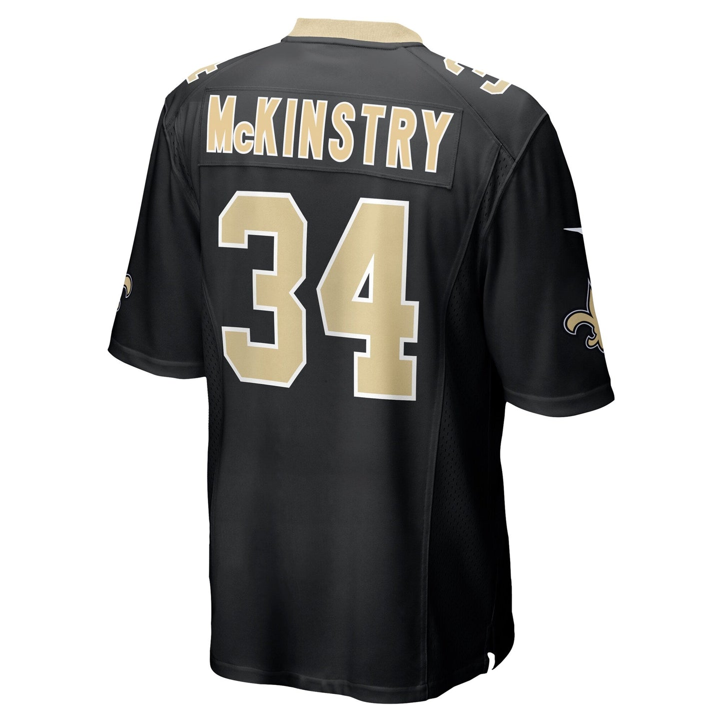 Ga'Quincy McKinstry New Orleans Saints Nike 2024 NFL Draft Game Jersey - Black