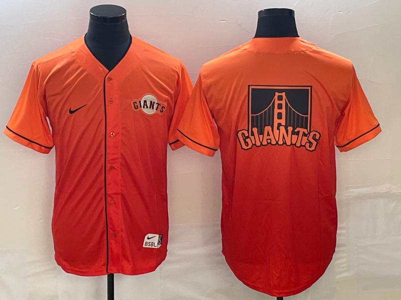 Men's San Francisco Giants Orange Alternate Replica Player Jersey1