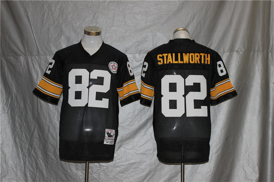 Men's Pittsburgh Steelers John Stallworth Black Legacy Replica Jersey1