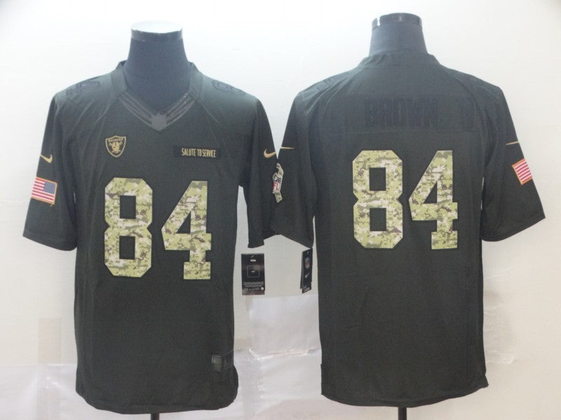 Men's Las Vegas Raiders #84 Antonio Brown Black Game Player Jersey1