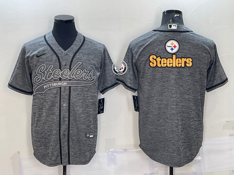 Men's Pittsburgh Steelers Gray Fashion Jersey1