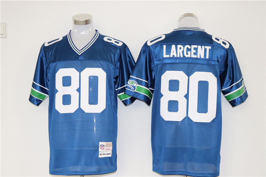 Men's Seattle Seahawks Steve Largent Royal Legacy Replica Jersey1