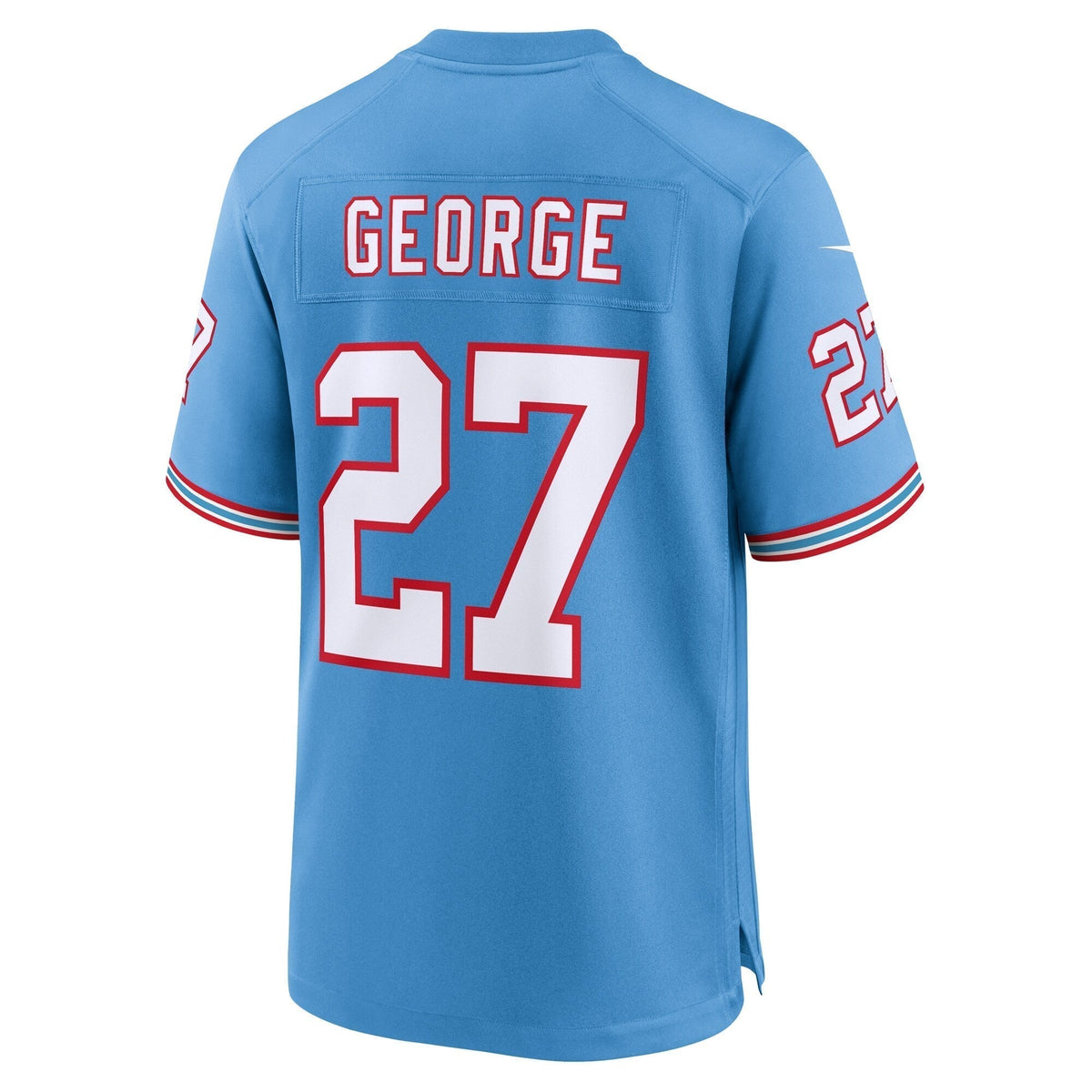 Eddie George Tennessee Titans Nike Oilers Throwback Retired Game Jersey - Light Blue
