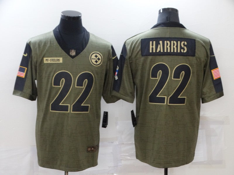 Men's Pittsburgh Steelers Najee Harris #22 Brown Game Jersey1