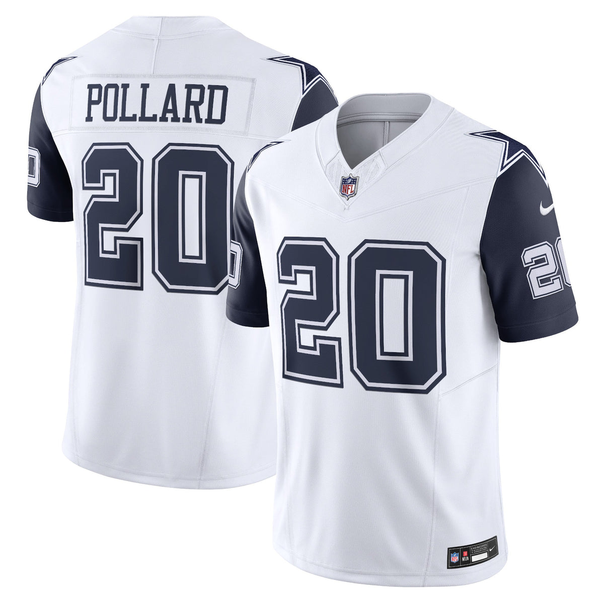Men’s Dallas Cowboys Tony Pollard White Vapor F.U.S.E. Limited Jersey