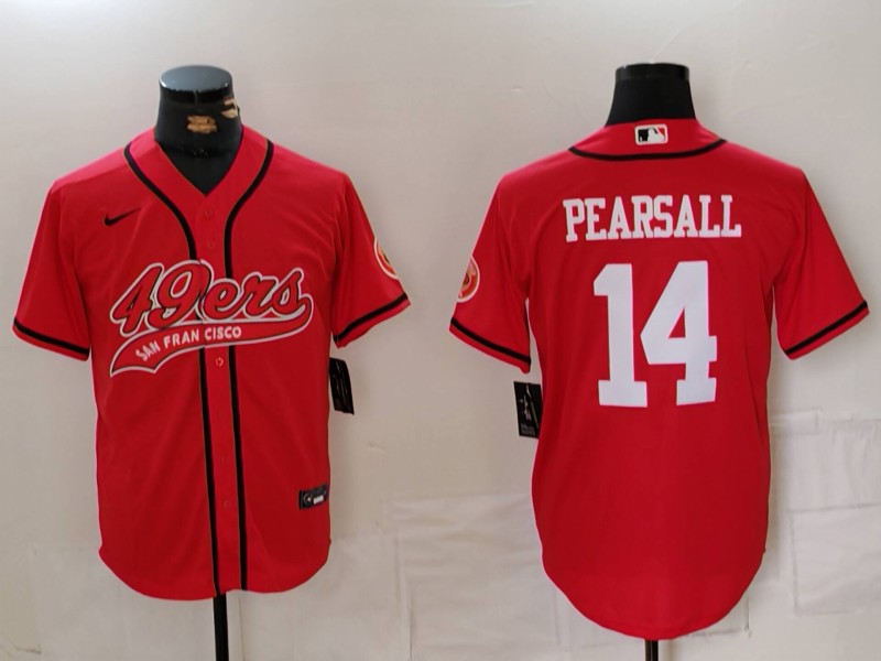 Men's San Francisco 49ers Ricky Pearsall #14 Red Game Player Jersey1