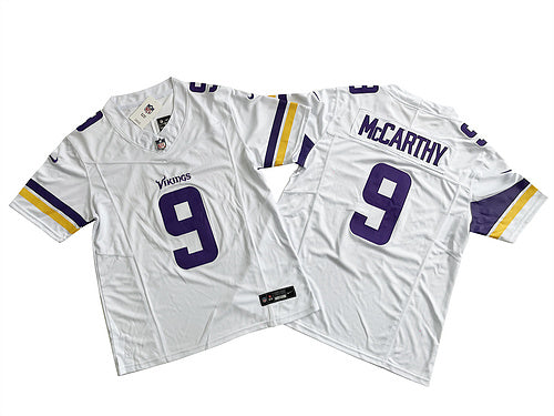 J.J. McCarthy #9 Minnesota Vikings Nike Game Jersey - White