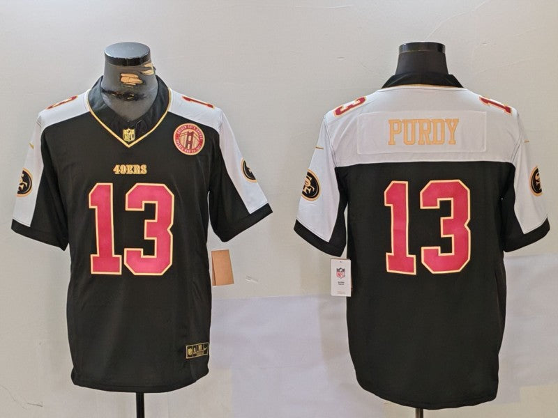 Men's San Francisco 49ers Brock Purdy #13 Black Alternate Player Jersey1