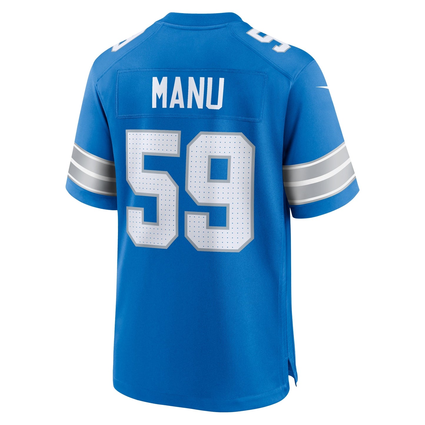 Giovanni Manu Detroit Lions Nike Team Game Jersey - Blue