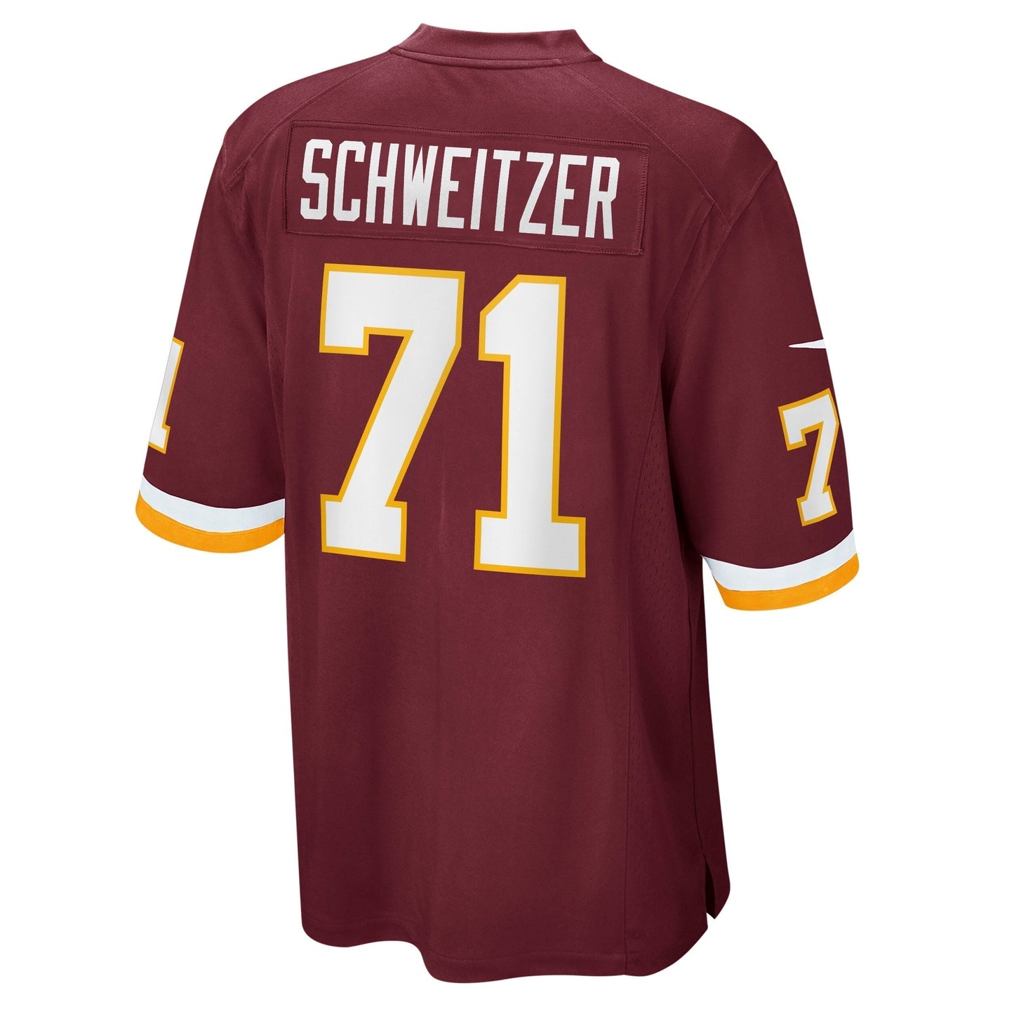 Wes Schweitzer Washington Football Team Nike Game Jersey - Burgundy