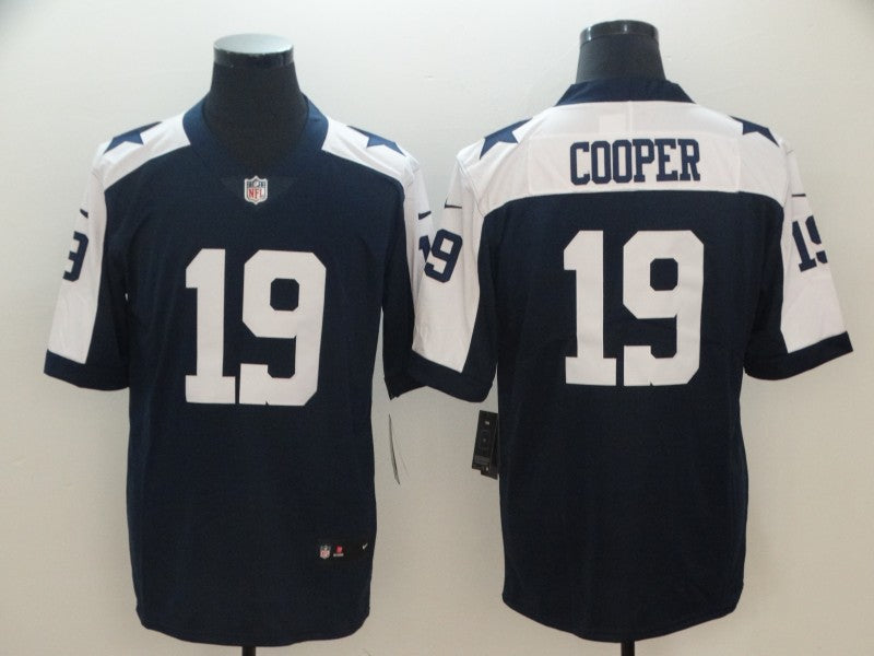 Men's Dallas Cowboys Amari Cooper #19 Navy Alternate Fashion Game Jersey1