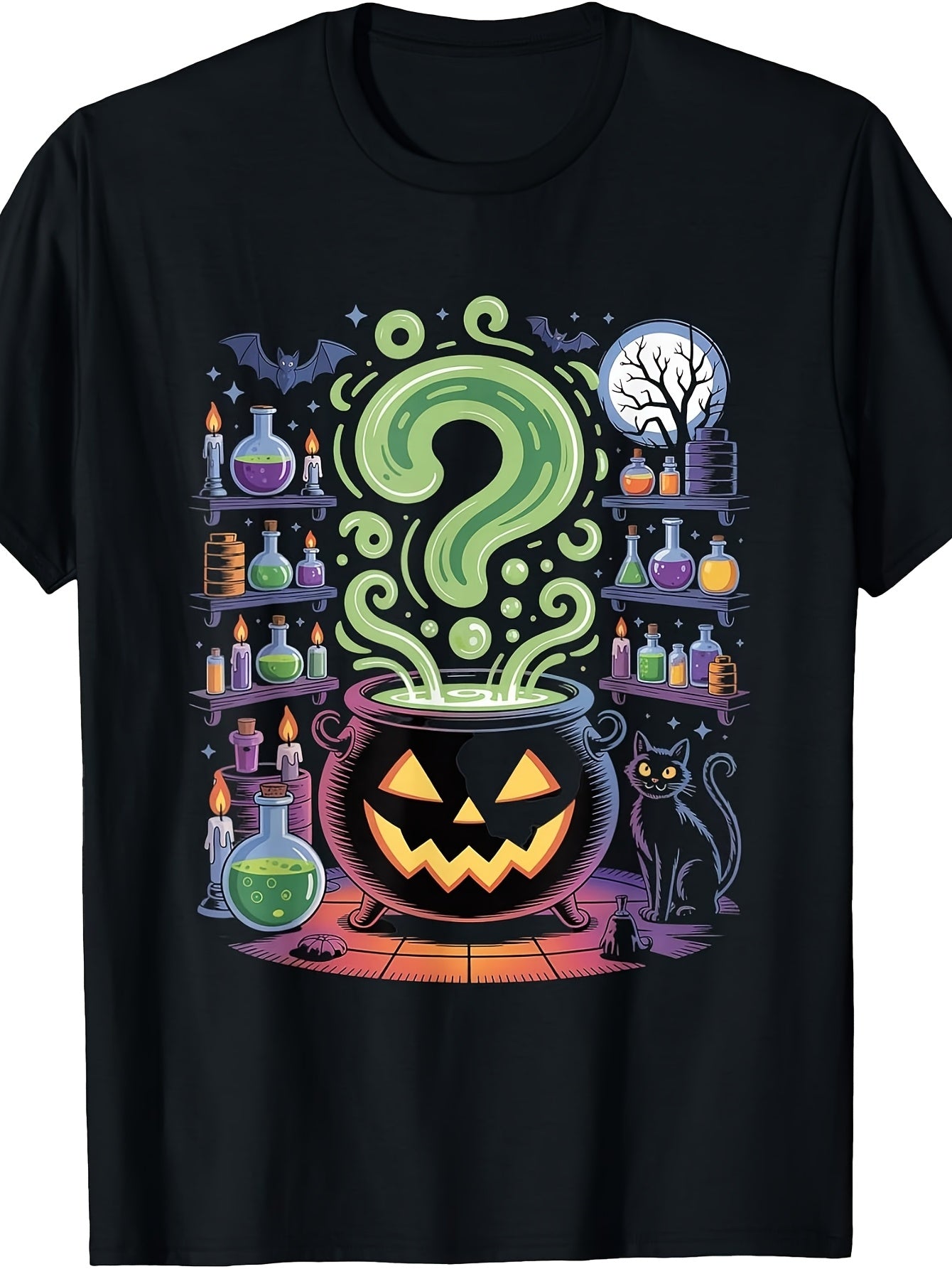 Witch Cauldron Potions Pumpkins Spooky Halloween T-Shirt