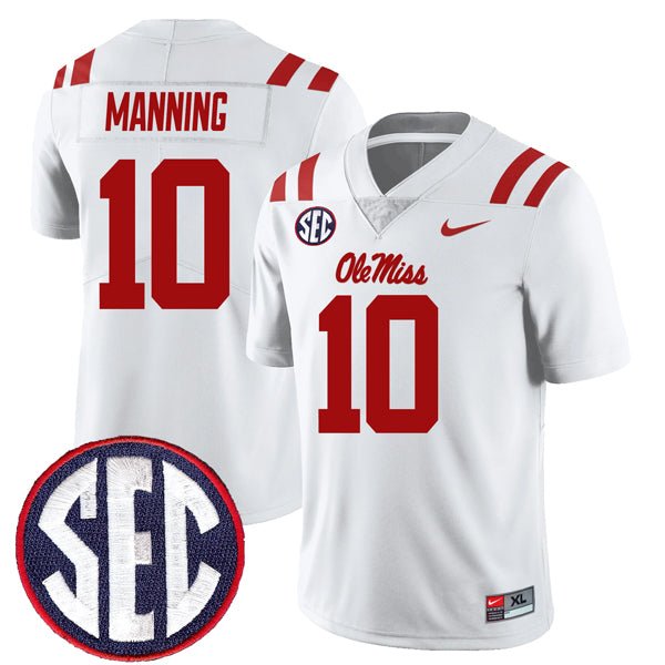 Eli Manning Ole Miss Rebels Jersey - White