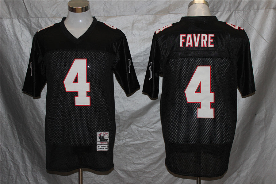 Men's Atlanta Falcons Brett Favre Black Legacy Replica Jersey1