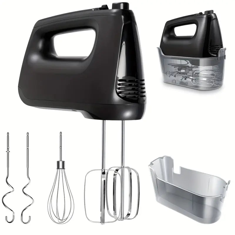 "Electric Egg Beater - 6 Speeds, Stainless Steel Double Rods"
