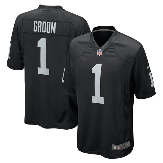 Number 1 Groom Las Vegas Raiders Nike Game Jersey - Black