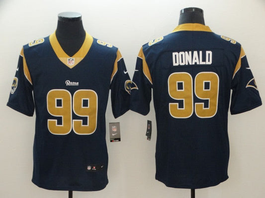 Men's Los Angeles Rams Aaron Donald #99 Navy Game Jersey1