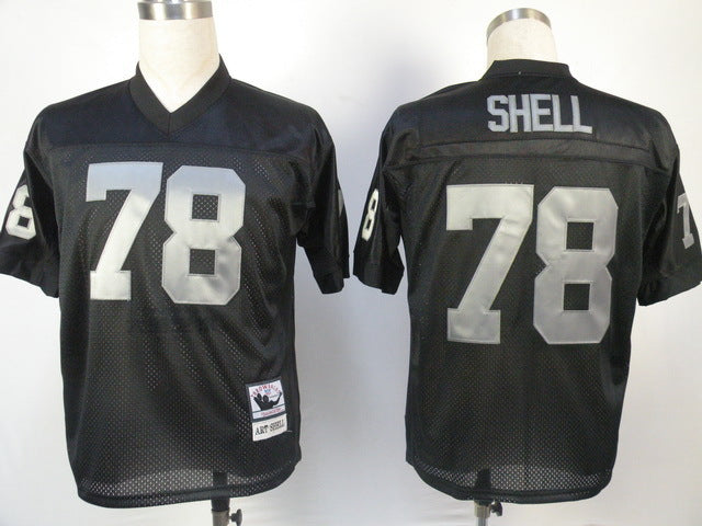 Men's Oakland Raiders Art Shell  Black Legacy Replica Jersey1