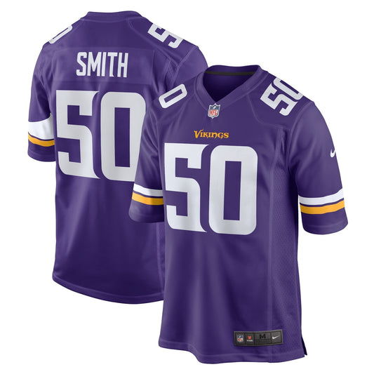 TJ Smith Minnesota Vikings Nike Home Game   Jersey - Purple