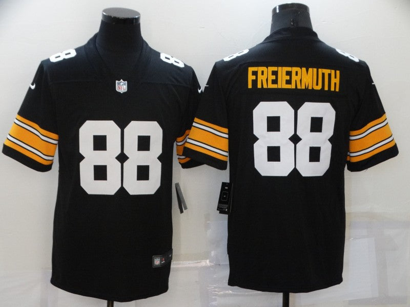 Men's Pittsburgh Steelers Pat Freiermuth #88 Black Player Game Jersey1
